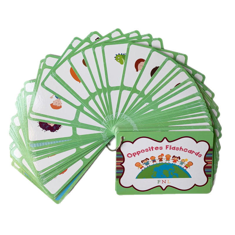 Kids Education Toys - The 100 Groups Opposites Flashcards English
