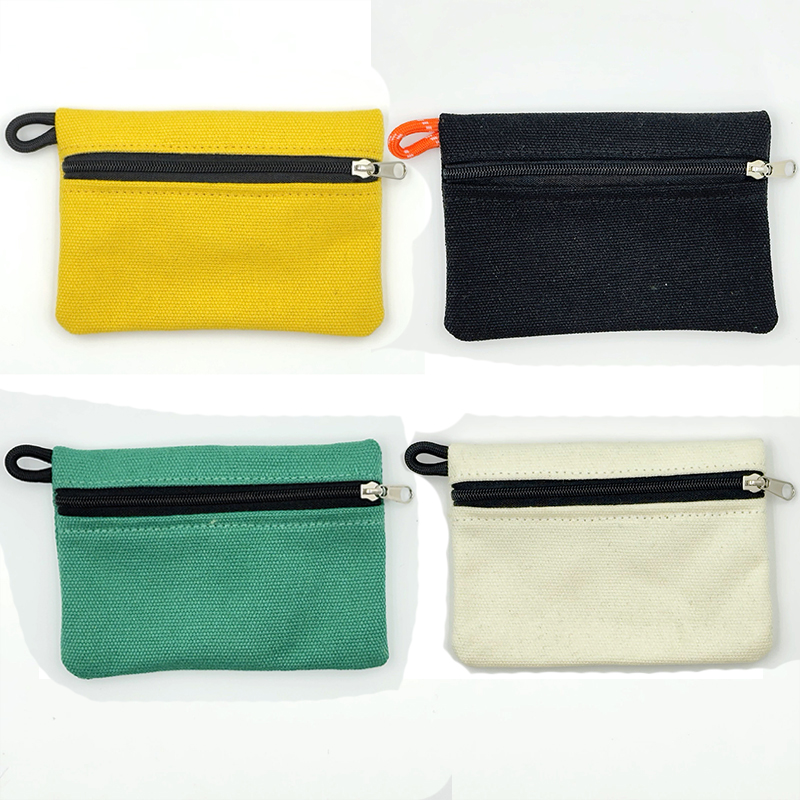 Kids Education Money - Canvas Mini Coin Purse Simple Zipper