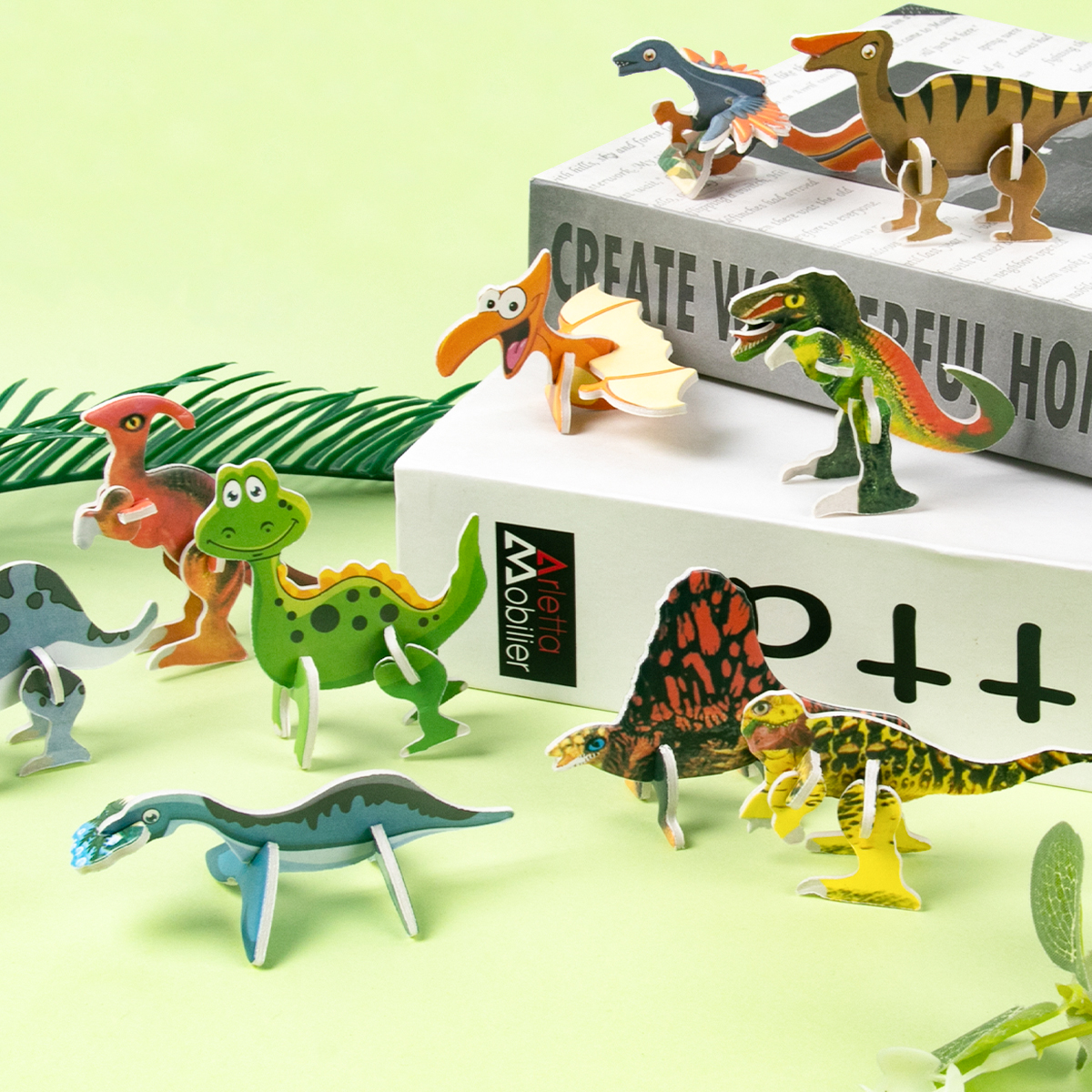 10pcs Cartoon Dinosaur Paper 3 – обзор и цена Kids Joy Education