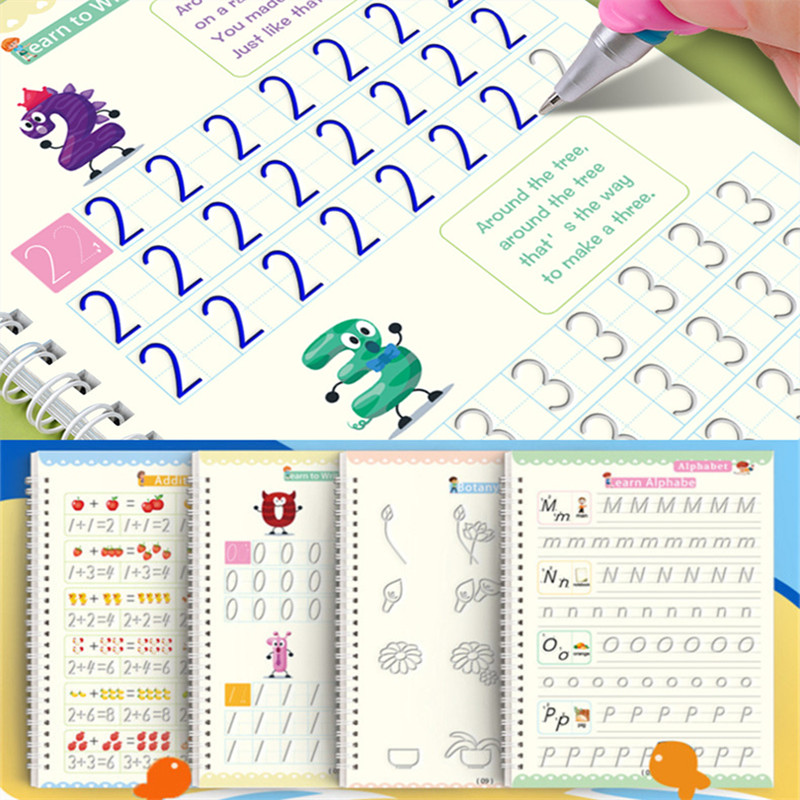 Reusable Magic Copybook Drawin – обзор и цена Kids Educational Workbooks