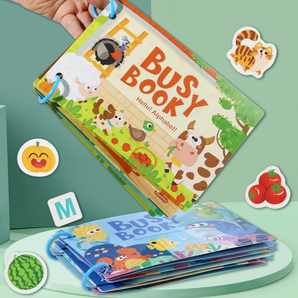 Busy Book Sticker Quiet Book f – обзор и цена Kids Educational Games Learn English