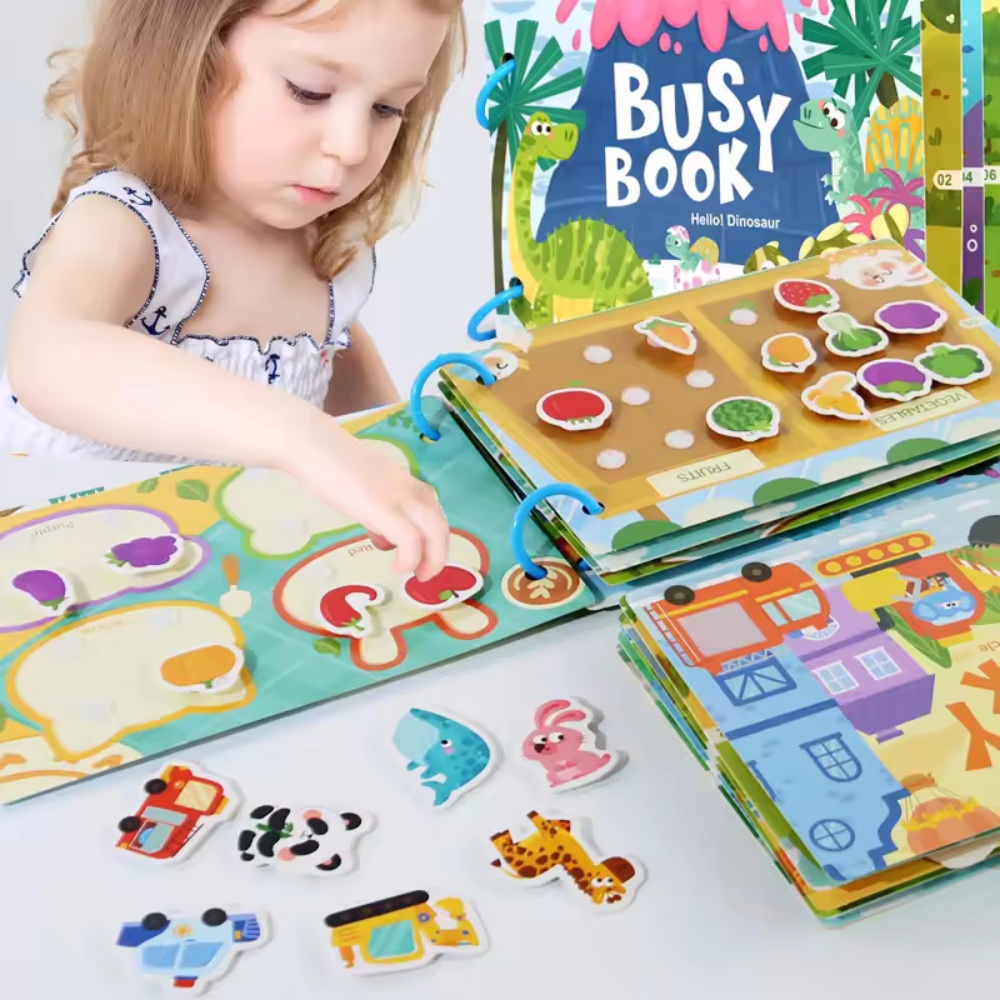 Busy Book Sticker Quiet Book f – обзор и цена Kids Educational Games Learn English