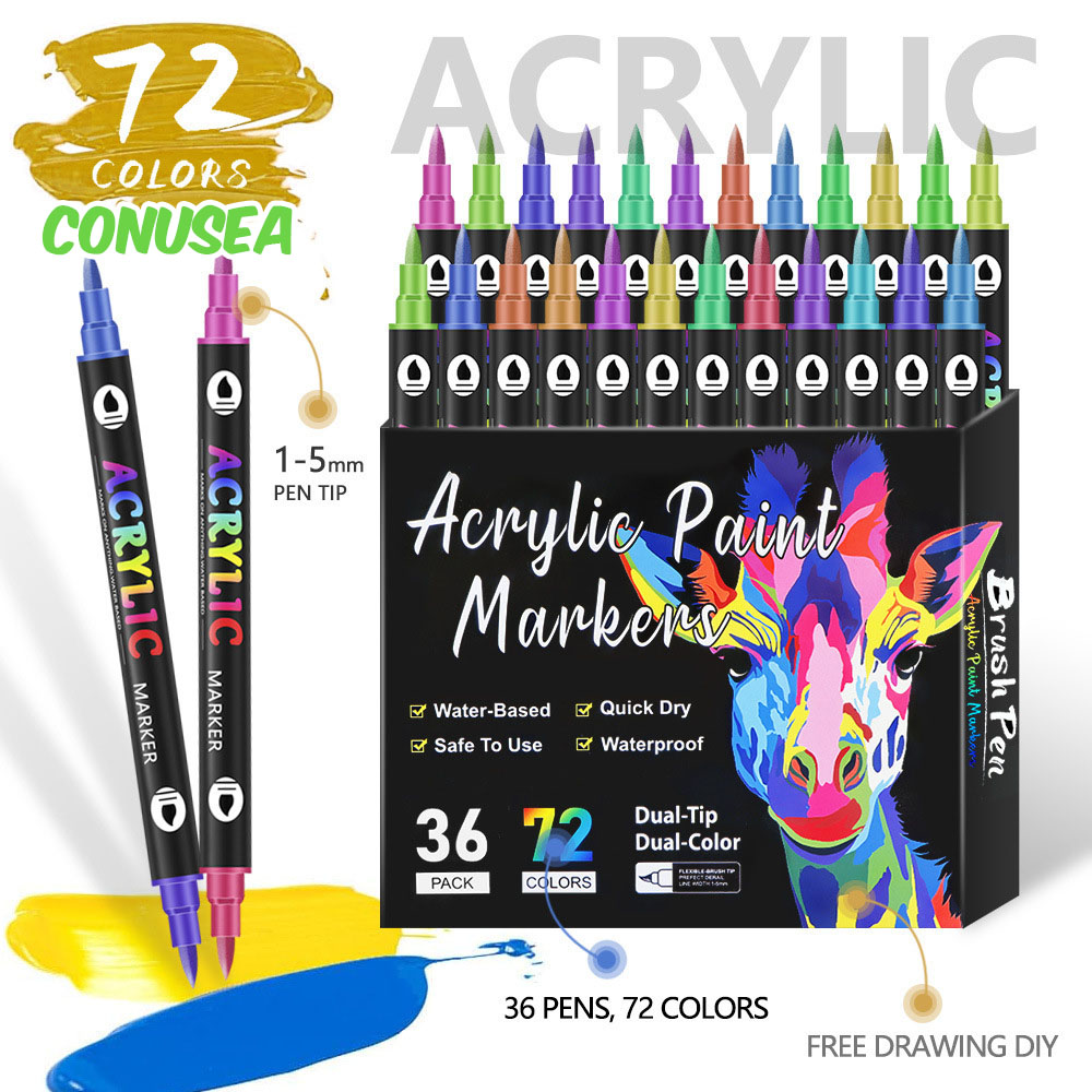 Acrylic Paint Markers Dual Tip – обзор и цена Kids Education Tips