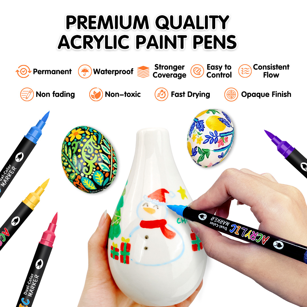 Acrylic Paint Markers Dual Tip – обзор и цена Kids Education Tips