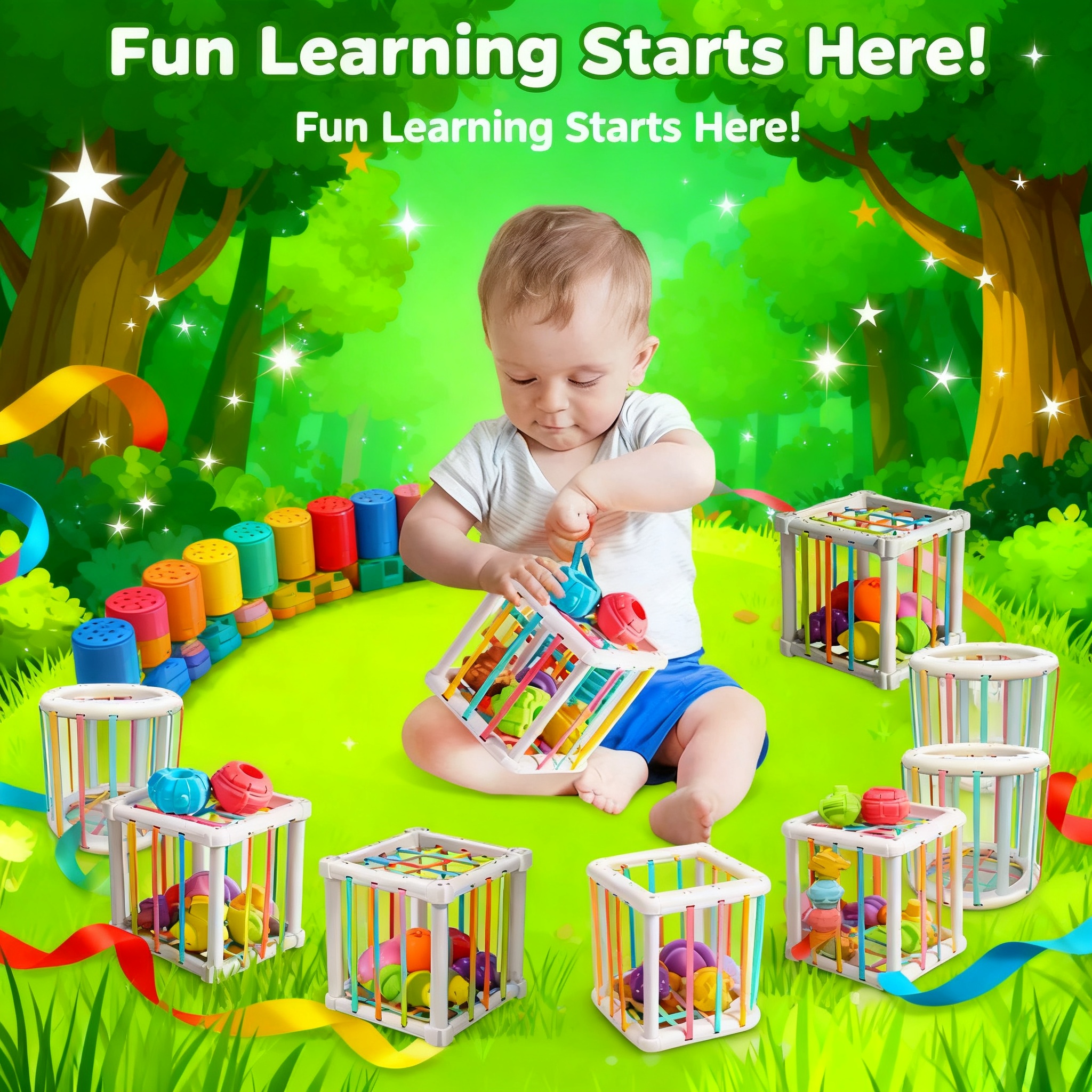 Rainbow Colorful Montessori Sh – обзор и цена Kids Education Toys