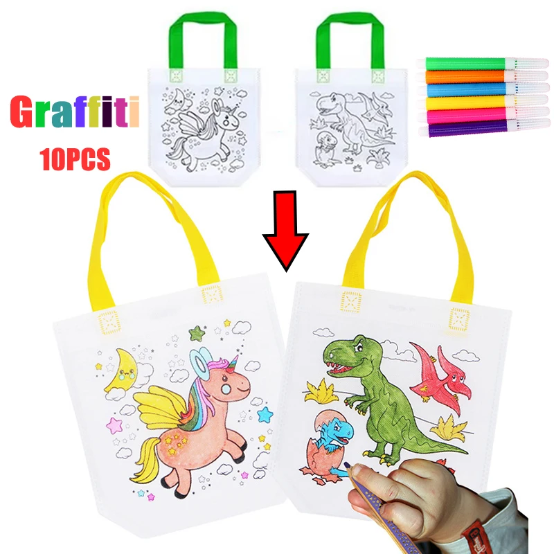 1-10pcs Sets DIY Graffiti Bag  – обзор и цена Kids Educational Workbooks