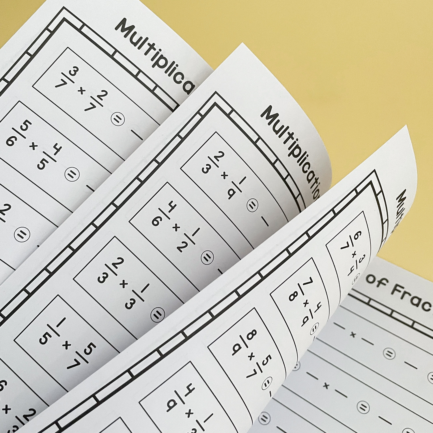32 Pages A4 Fraction Multiplic – обзор и цена Kids Educational Workbooks