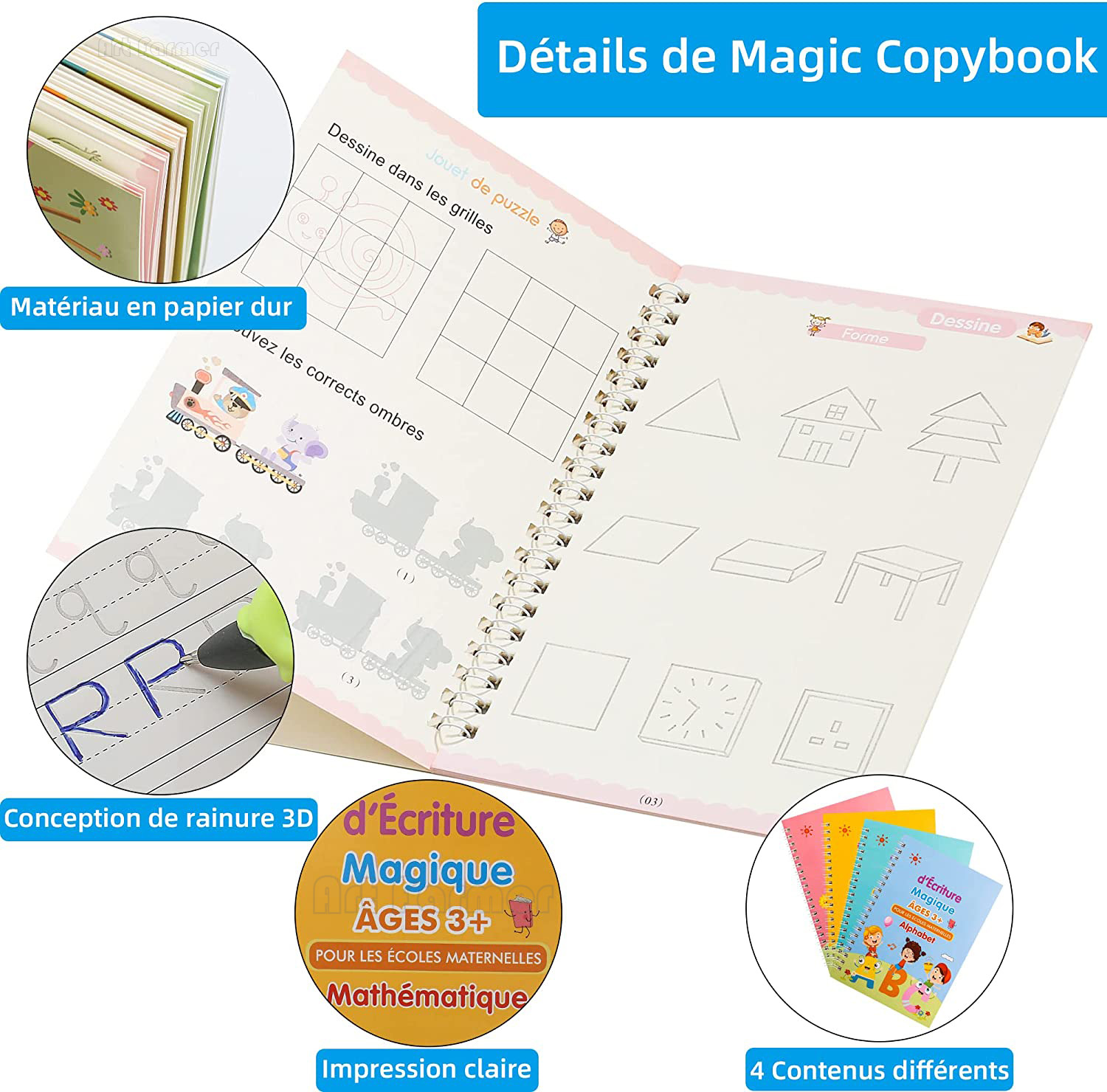Magic French Copy Book Groove  – обзор и цена Kids Educational Workbooks