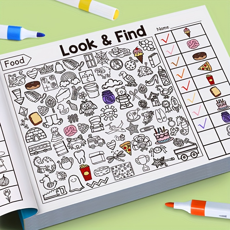 Kids Hidden Object Coloring Bo – обзор и цена Kids Educational Workbooks