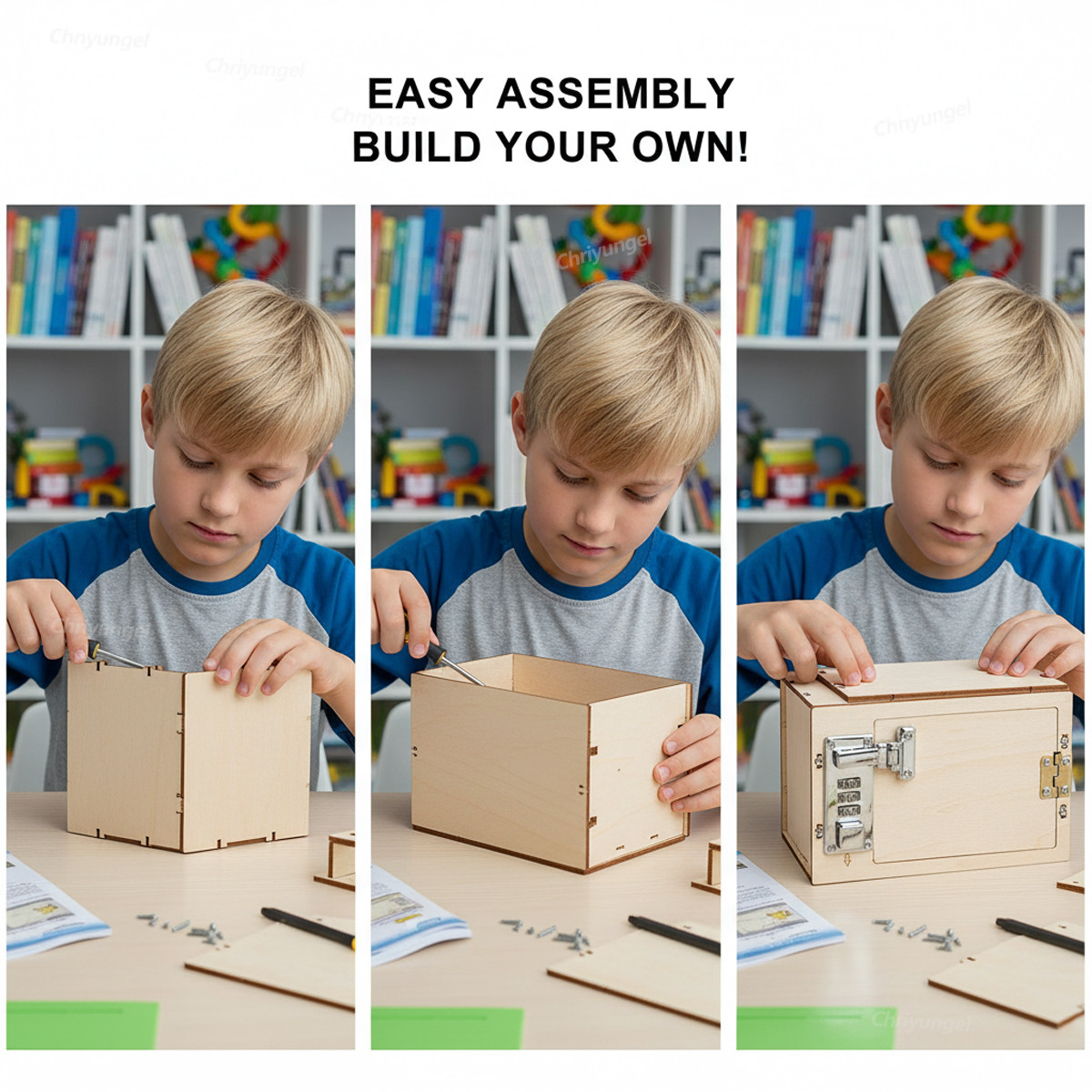 DIY Wooden Mechanical Password – обзор и цена Kids Education Money