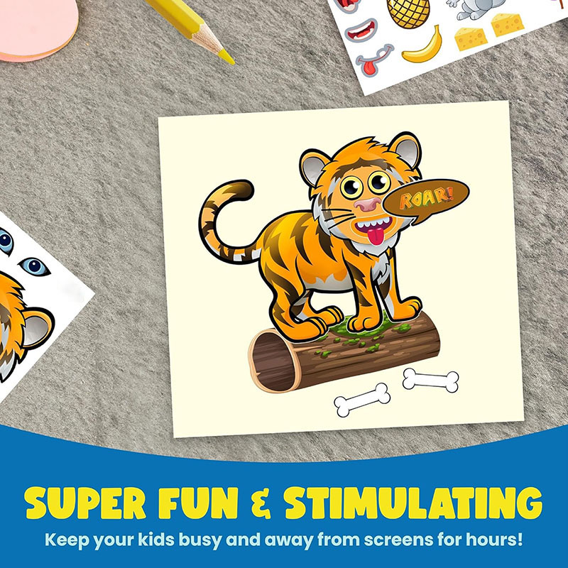 Cartoon Safari Animals Sticker – обзор и цена Kids Education Money